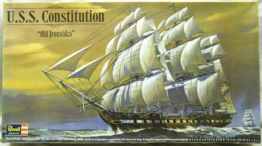 Revell 1/96 USS Constitution Old Ironsides With Sails, H398-1500 plastic model kit